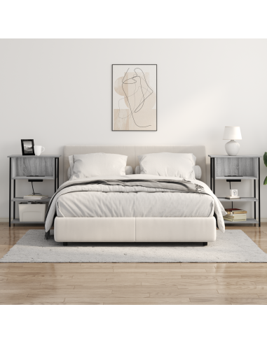 Armadio da Notte Grigio Sonoma 55 x 31 x 76 cm