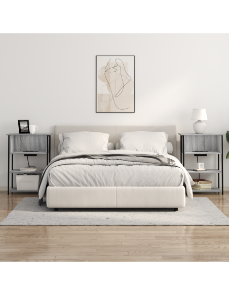 Armadio da Notte Grigio Sonoma 55 x 31 x 76 cm