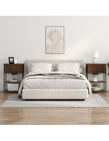 Armadio da Notte Rovere Marrone 55 x 31 x 76 cm