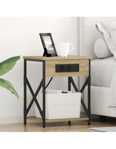 Armadio da Notte 2 pcs Rovere Sonoma 41 x 31 x 51 cm