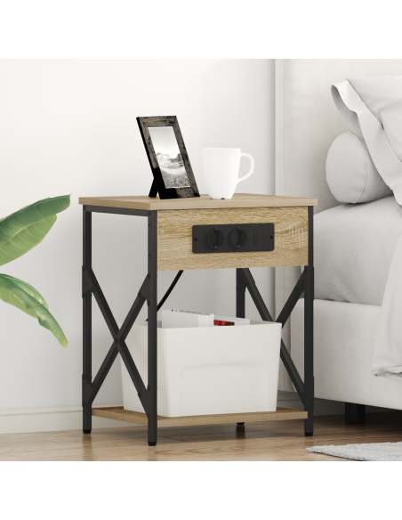Armadio da Notte 2 pcs Rovere Sonoma 41 x 31 x 51 cm