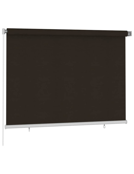 Tenda a Rullo per Esterni 200x140 cm Marrone HDPE