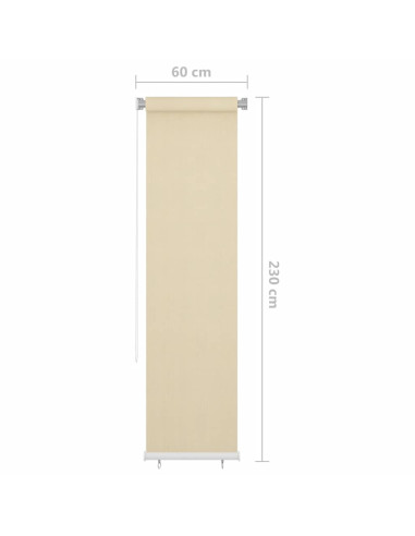 Tenda a Rullo per Esterni Crema 60x230 cm in HDPE