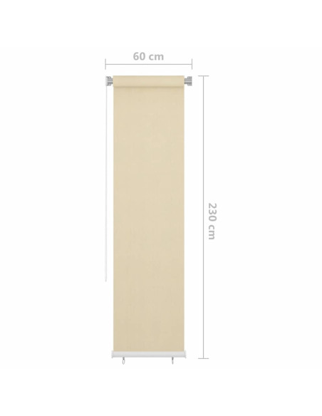 Tenda a Rullo per Esterni Crema 60x230 cm in HDPE