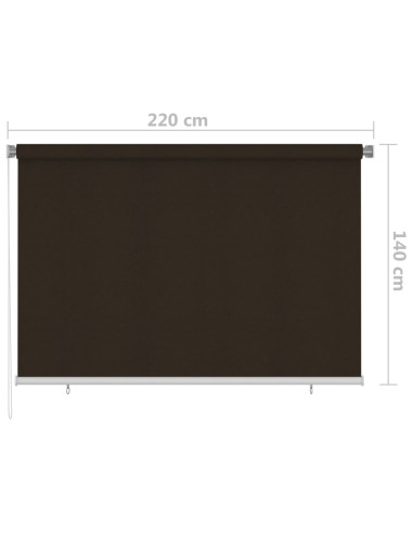 Tenda a Rullo per Esterni 220x140 cm Marrone