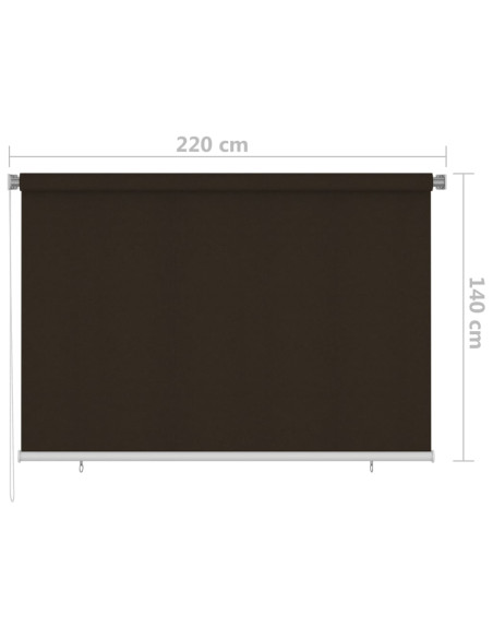 Tenda a Rullo per Esterni 220x140 cm Marrone