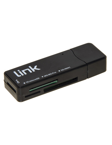 MINI LETTORE SCHEDE USB 3.0 BK MICRODSD/SD/MMC/MS/MSPRO/MSDUAL