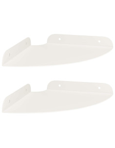 Mensola sospesa con lo scaffale 2 pcs Bianco 18 x 18 x 2 cm 2
