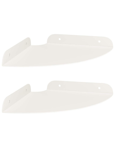 Mensola sospesa con lo scaffale 2 pcs Bianco 18 x 18 x 2 cm