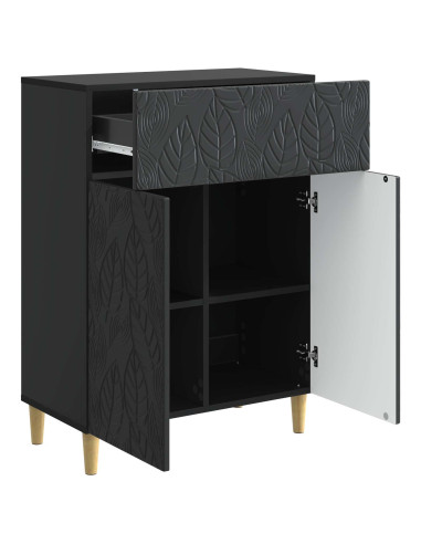 Credenza Nero 66 x 34,5 x 90 cm Legno ingegnerizzato