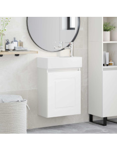 Mobile bagno con rubinetto Bianco 45,5 x 22,5 x 84 cm