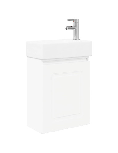 Mobile bagno con rubinetto Bianco 45,5 x 22,5 x 84 cm