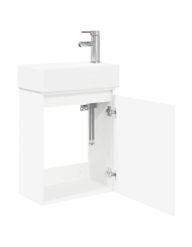 Mobile bagno con rubinetto Bianco 45,5 x 22,5 x 84 cm