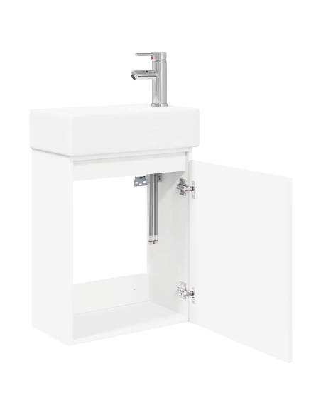 Mobile bagno con rubinetto Bianco 45,5 x 22,5 x 84 cm
