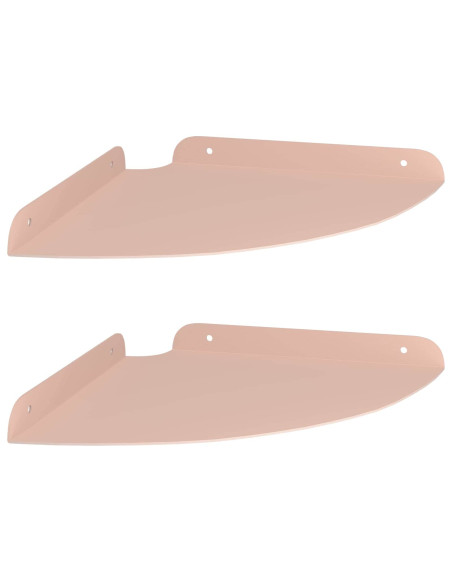 Mensola sospesa con lo scaffale 2 pcs Rosa 24 x 24 x 2 cm