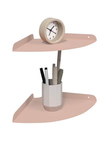 Mensola sospesa con lo scaffale 2 pcs Rosa 24 x 24 x 2 cm