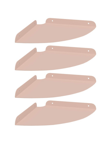 Mensola sospesa con lo scaffale 4 pcs Rosa 24 x 24 x 2 cm