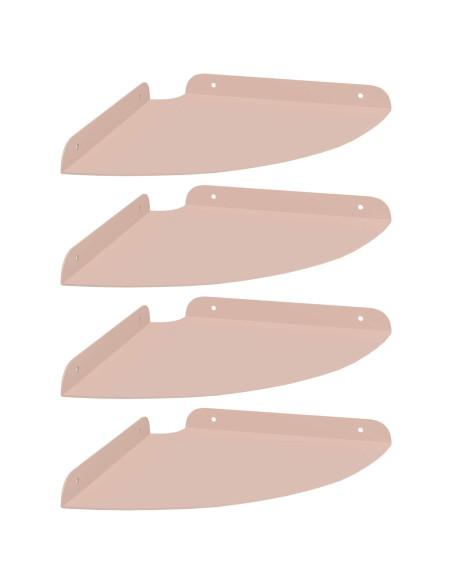 Mensola sospesa con lo scaffale 4 pcs Rosa 24 x 24 x 2 cm
