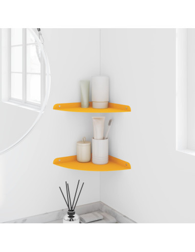 Mensola sospesa 2 pcs Giallo senape 24 x 24 x 2 cm