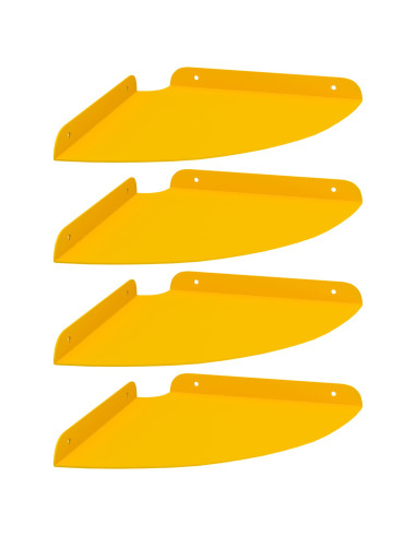 Mensola sospesa 4 pcs Giallo senape 24 x 24 x 2 cm