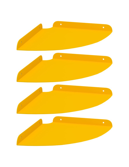 Mensola sospesa 4 pcs Giallo senape 24 x 24 x 2 cm