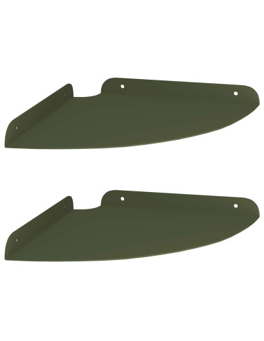 Mensola sospesa 2 pcs Verde oliva 24 x 24 x 2 cm