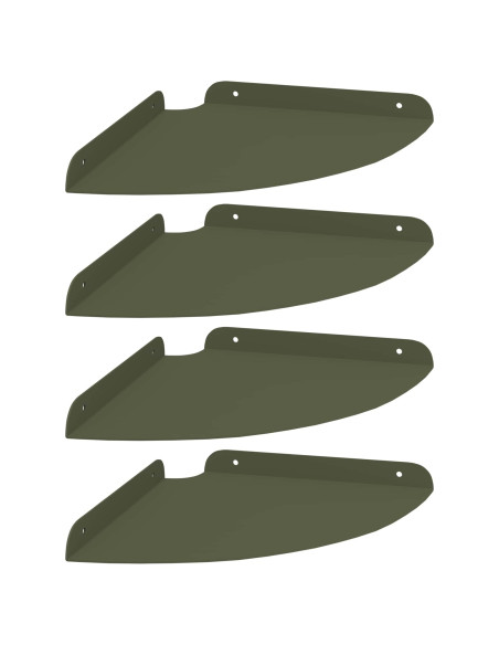 Mensola sospesa 4 pcs Verde oliva 24 x 24 x 2 cm