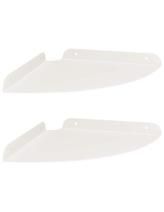 Mensola sospesa con lo scaffale 2 pcs Bianco 24 x 24 x 2 cm 2