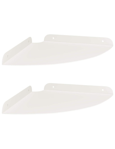 Mensola sospesa con lo scaffale 2 pcs Bianco 24 x 24 x 2 cm