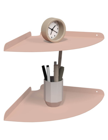 Mensola sospesa con lo scaffale 2 pcs Rosa 30 x 30 x 2 cm