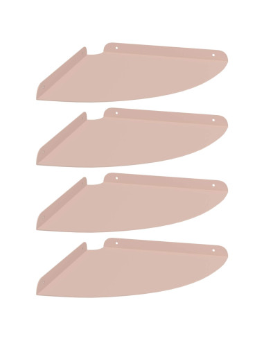 Mensola sospesa con lo scaffale 4 pcs Rosa 30 x 30 x 2 cm