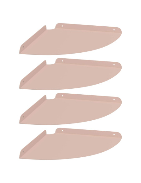Mensola sospesa con lo scaffale 4 pcs Rosa 30 x 30 x 2 cm