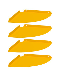 Mensola sospesa 4 pcs Giallo senape 30 x 30 x 2 cm 2