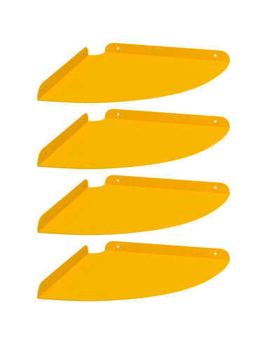 Mensola sospesa 4 pcs Giallo senape 30 x 30 x 2 cm