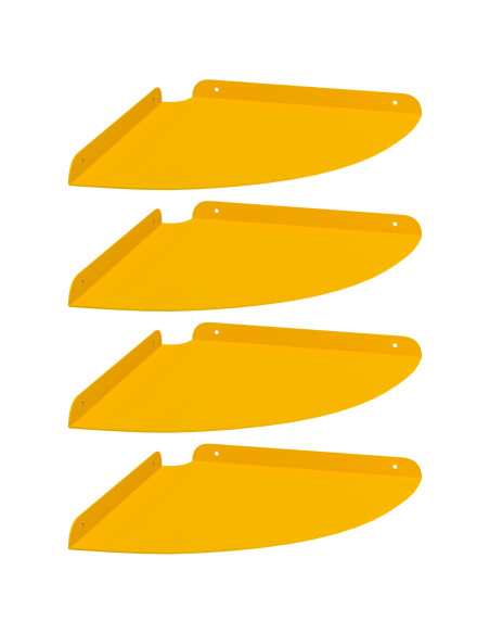 Mensola sospesa 4 pcs Giallo senape 30 x 30 x 2 cm