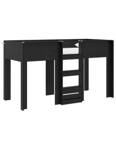 Letto a Castello per Bambini Rovere Nero 75 x 190 cm 2