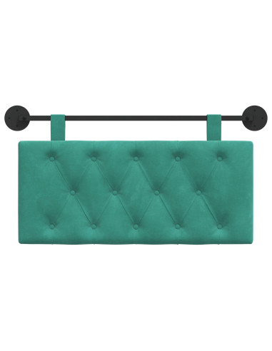 Testata appesa Turchese 90 x 55 x 7 cm Velluto
