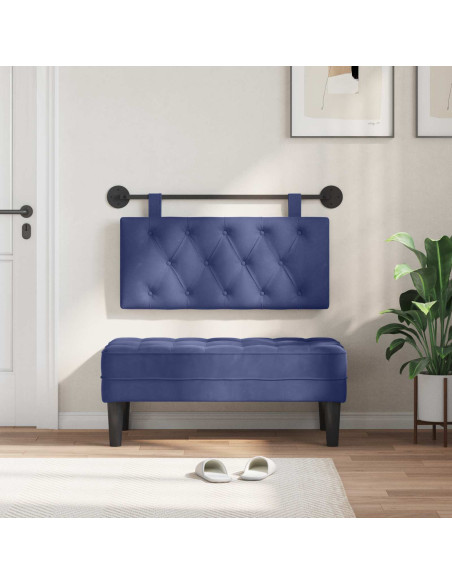 Testata appesa Blu Polizia 90 x 55 x 7 cm Velluto