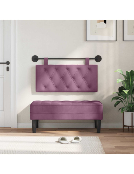 Testata appesa Montaggio a parete Viola 90 x 55 x 7 cm Velluto
