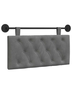 Testata appesa Grigio scuro 100 x 55 x 7 cm Velluto 2