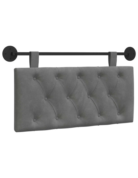 Testata appesa Grigio scuro 100 x 55 x 7 cm Velluto