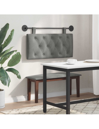 Testata appesa Grigio scuro 100 x 55 x 7 cm Velluto