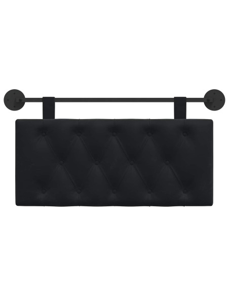 Testata appesa Montaggio a parete Nero 100 x 55 x 7 cm Velluto