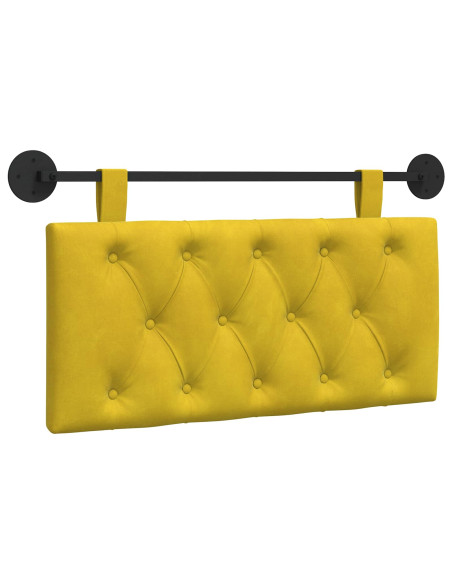 Testata appesa Giallo 100 x 55 x 7 cm Velluto