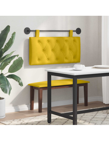 Testata appesa Giallo 100 x 55 x 7 cm Velluto