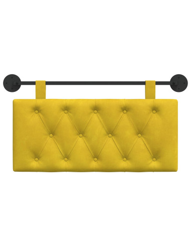 Testata appesa Giallo 100 x 55 x 7 cm Velluto