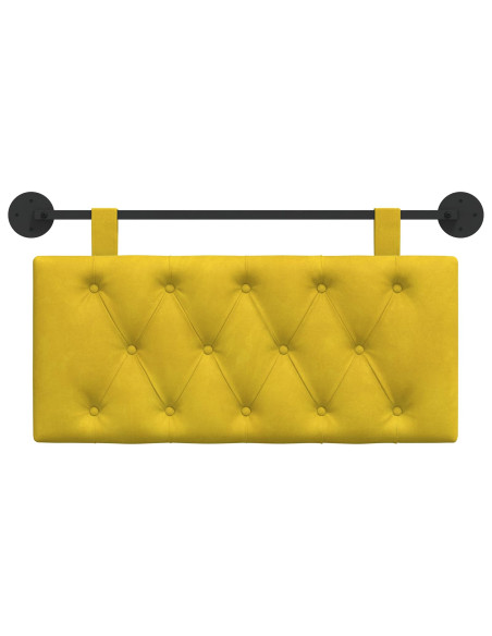 Testata appesa Giallo 100 x 55 x 7 cm Velluto