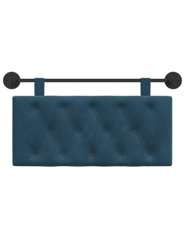 Testata appesa Montaggio a parete Blu 100 x 55 x 7 cm Velluto