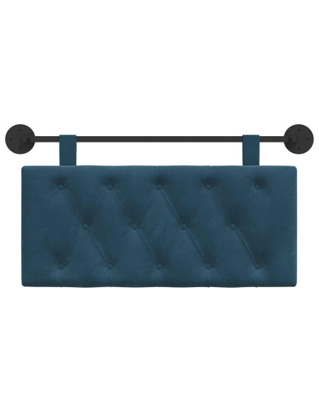 Testata appesa Montaggio a parete Blu 100 x 55 x 7 cm Velluto