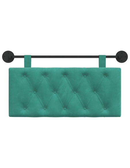 Testata appesa Turchese 100 x 55 x 7 cm Velluto
